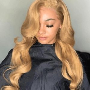HONEY BLOND #27 COLOR BODY WAVE LACE WIG