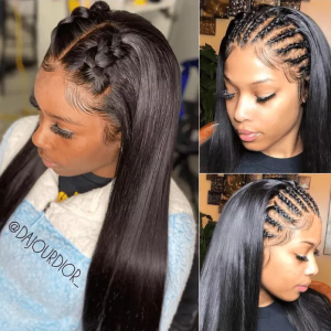 FULL LACE WIG STRAIGHT NATURAL BLACK HUMAN HAIR