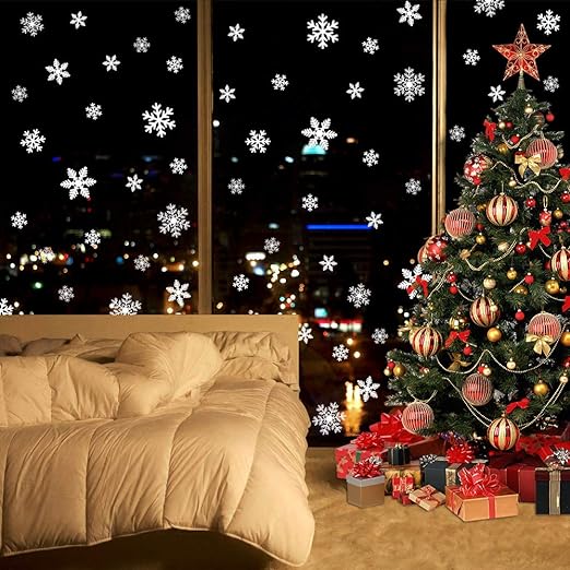 window clings Christmas window clings